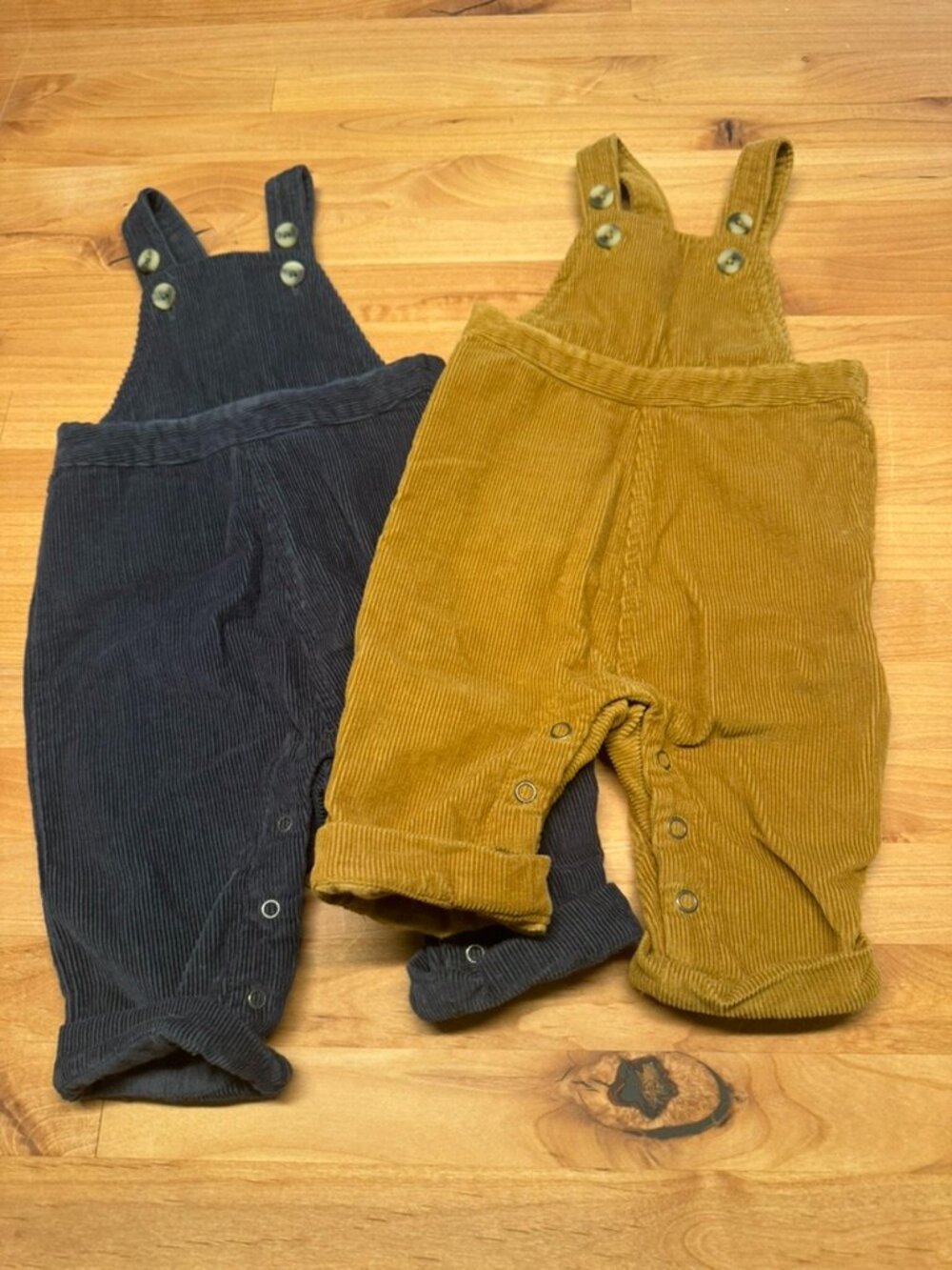 Pehr Organic Cotton Corduroy Overalls Set of 2 0-3M Never Worn